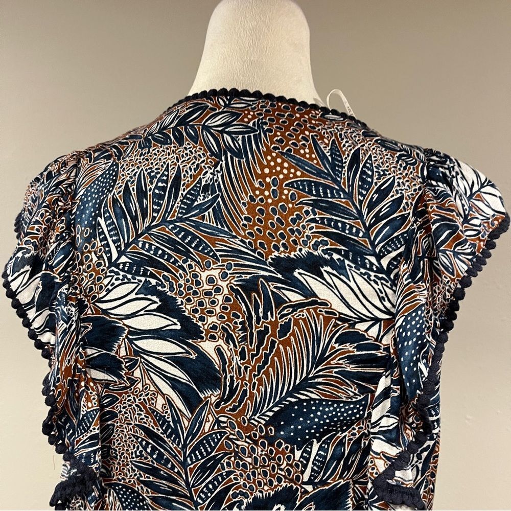 Dr2 tropical Floral Print mini Dress‎ cottage core style size medium - Picture 9 of 15